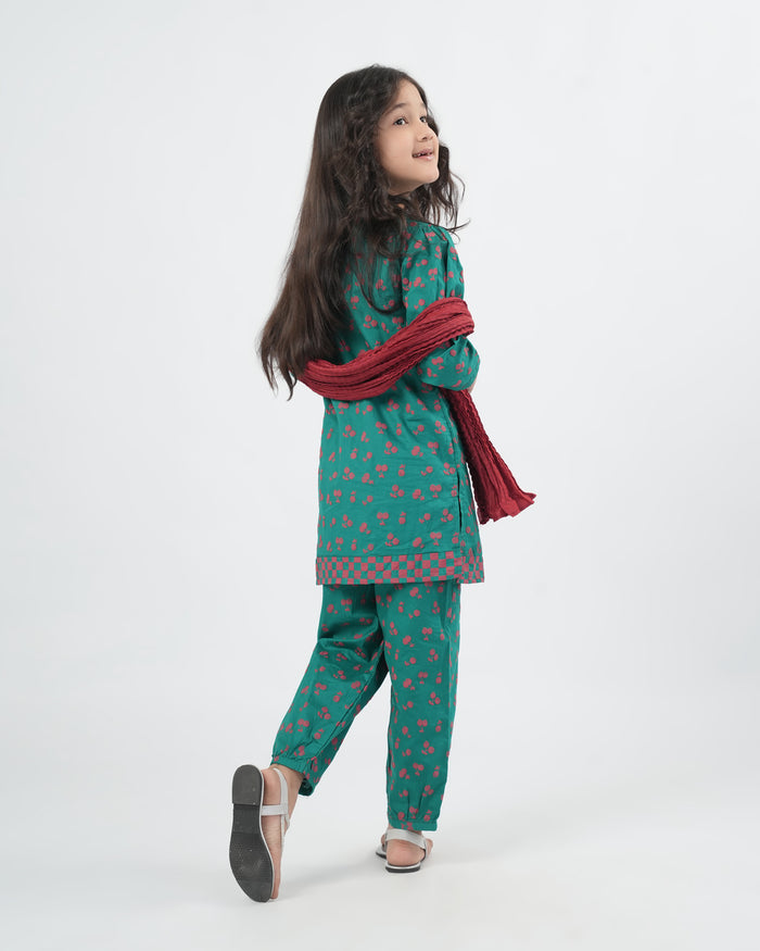 Girls Printed 3 Pc