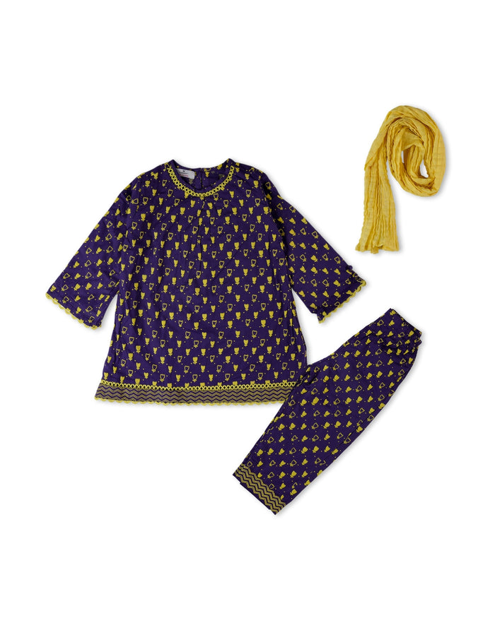 Eminent Girl Puff-Print 03 PCS Shalwar Suit ÃƒÆ’Ã†â€™Ãƒâ€ Ã¢â‚¬â„¢ÃƒÆ’Ã¢â‚¬Å¡Ãƒâ€šÃ‚Â¢ÃƒÆ’Ã†â€™Ãƒâ€šÃ‚Â¢ÃƒÆ’Ã‚Â¢ÃƒÂ¢Ã¢â‚¬Å¡Ã‚Â¬Ãƒâ€¦Ã‚Â¡ÃƒÆ’Ã¢â‚¬Å¡Ãƒâ€šÃ‚Â¬ÃƒÆ’Ã†â€™Ãƒâ€šÃ‚Â¢ÃƒÆ’Ã‚Â¢ÃƒÂ¢Ã¢â€šÂ¬Ã…Â¡Ãƒâ€šÃ‚Â¬ÃƒÆ’Ã¢â‚¬Â¦ÃƒÂ¢Ã¢â€šÂ¬Ã…â€œ Stylish Everyday Wear - Purple, Girls Shalwar Kameez, Eminent, Chase Value