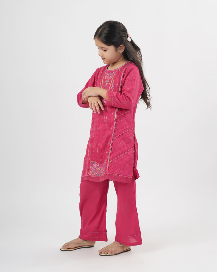 Girls Signature Embroidered 2 Pc