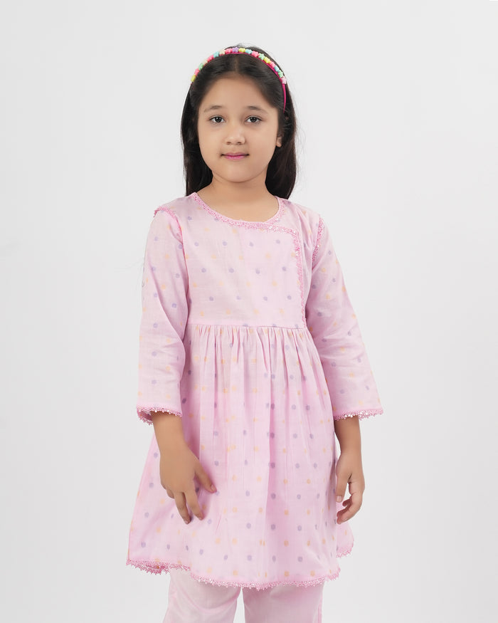 Girls Signature Embroidered Dyed 2 Pc