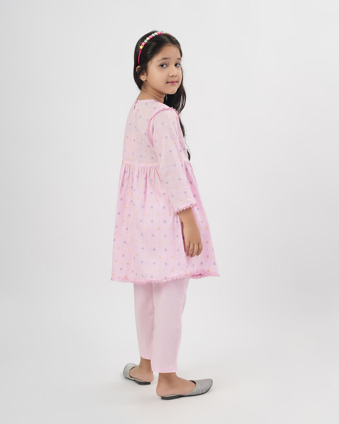 Girls Signature Embroidered Dyed 2 Pc