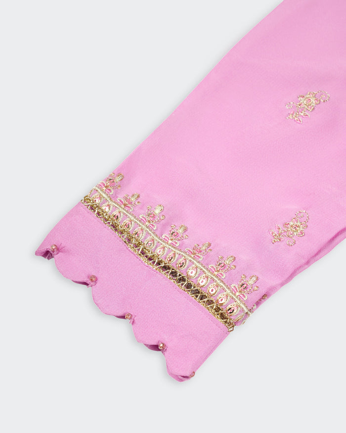 Girls Signature Embroidered Dyed 2 Pc