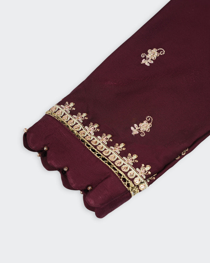 Girls Signature Embroidered Dyed 2 Pc