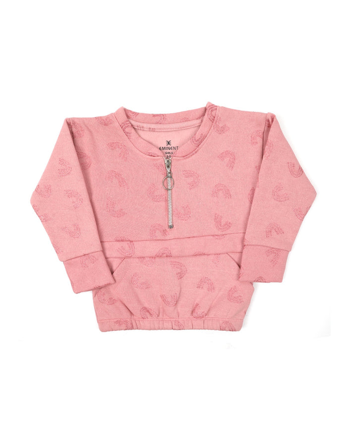 Eminent Girls Full Sleeves Sweat Shirt - Light Pink, Girls Hoodies & Sweat Shirts, Eminent, Chase Value