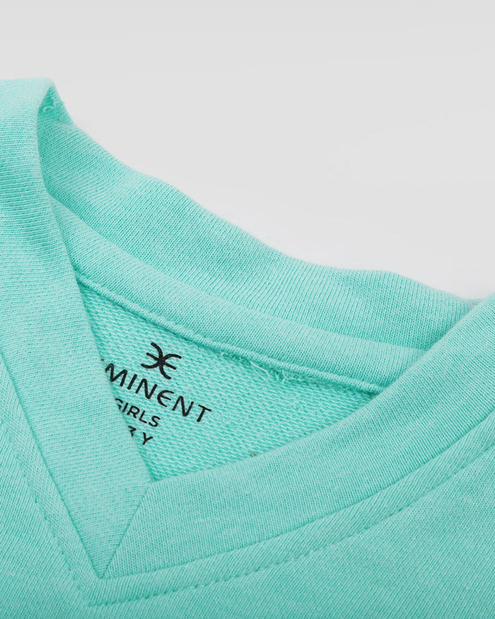 Eminent Girls Full Sleeves Sweat Shirt - Sea Green, Girls Hoodies & Sweat Shirts, Eminent, Chase Value