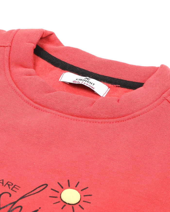 Eminent Girls Full Sleeves SweatShirt - Dark Pink, Girls Hoodies & Sweat Shirts, Eminent, Chase Value