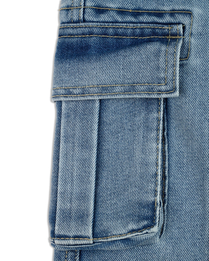 Girls Wide Leg Denim Pants