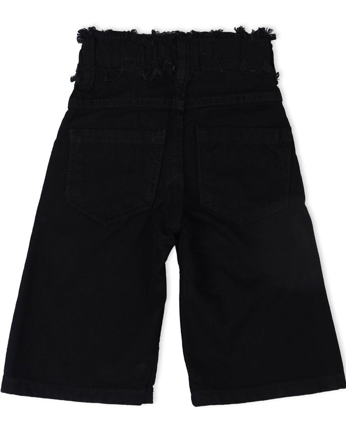 Eminent Girls Wider Leg Denim Capri - Black, Girls Pants & Capri, Eminent, Chase Value