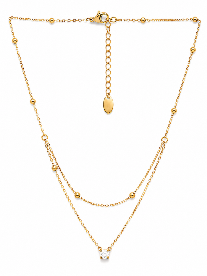 Glint Layered Necklace – view 5 – Pabeena