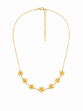 Golden Daisy Bloom Necklace – Gold Plated Floral Pendant Necklace – Pabeena
