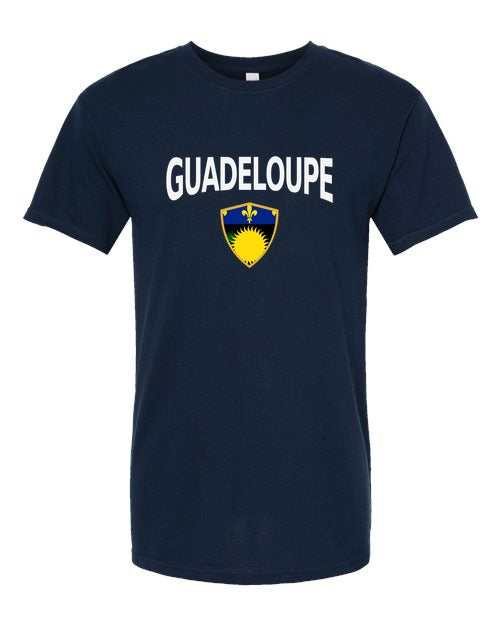 Guadeloupe Arched Crest Soccer Tee — NYC Factory