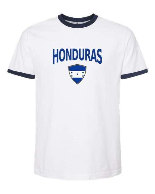 Honduras Arched Crest Soccer Ringer Tee — NYC Factory