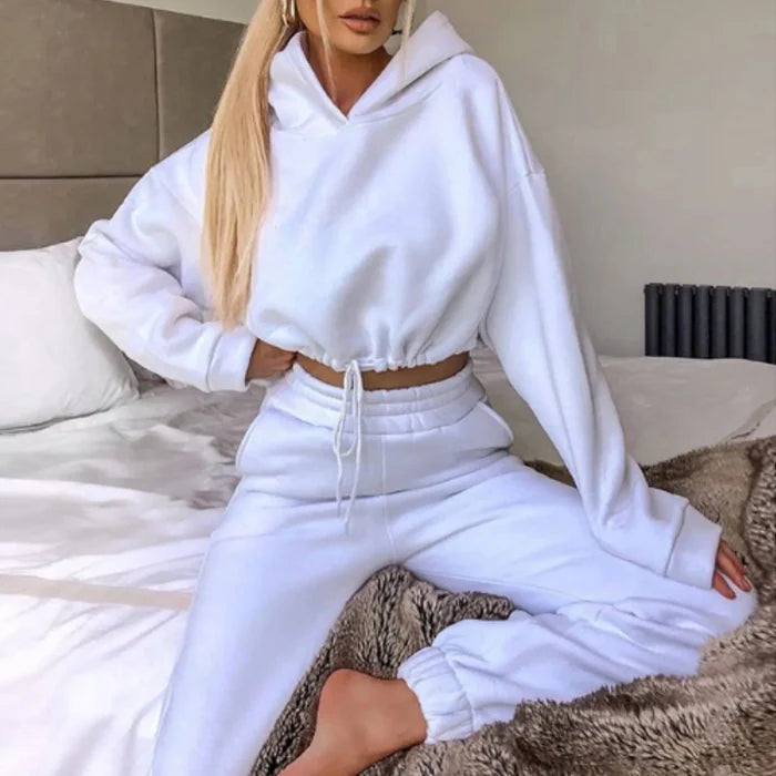 Hooded Pullover Tracksuit Set