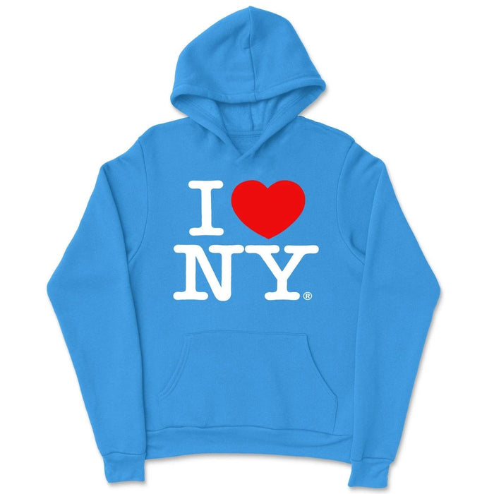I Love NY Kids Hoodie Sweatshirt Officially Licensed (Youth, Turquoise) - NYC Factory