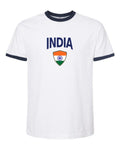 India Arched Crest Soccer Ringer Tee — NYC Factory