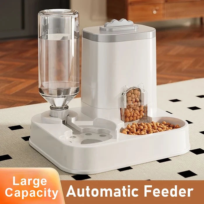 Large Capacity Automatic Pet Feeder & Water Dispenser for Cats and Dogs