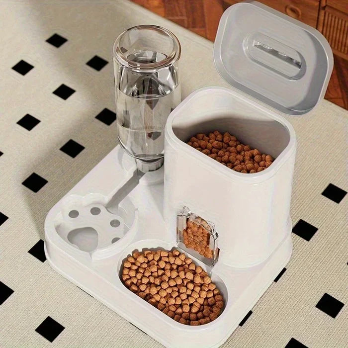 Large Capacity Automatic Pet Feeder & Water Dispenser for Cats and Dogs