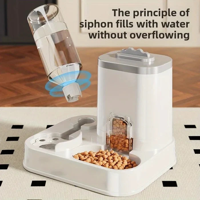 Large Capacity Automatic Pet Feeder & Water Dispenser for Cats and Dogs