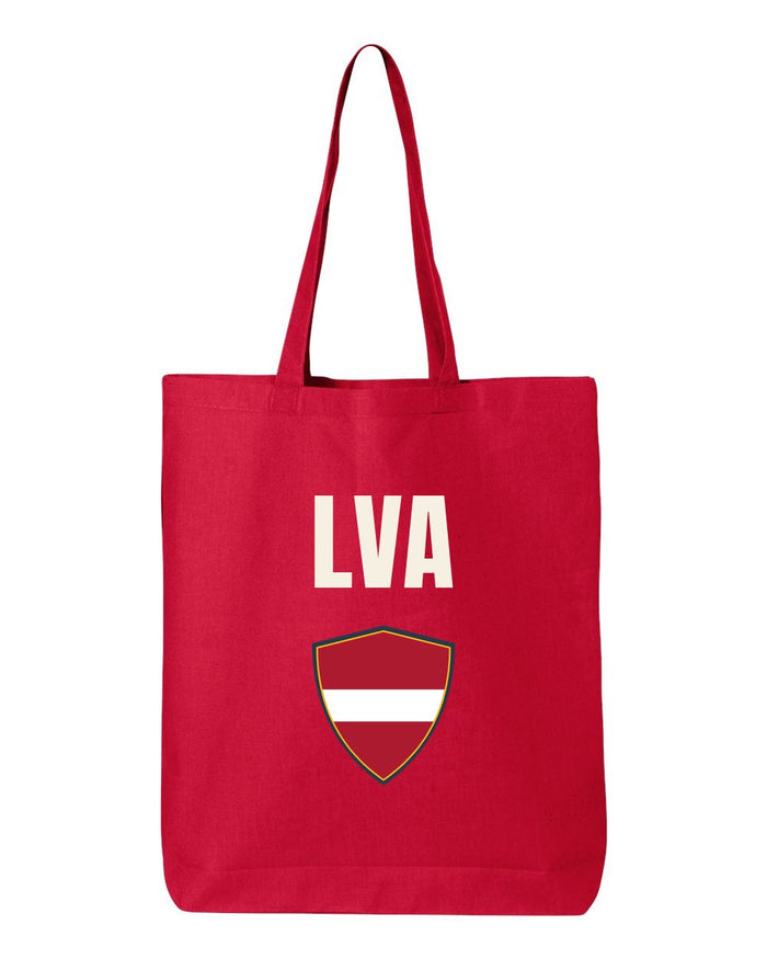 Latvia Soccer Tote Bag — National Crest Badge | NYC Factory