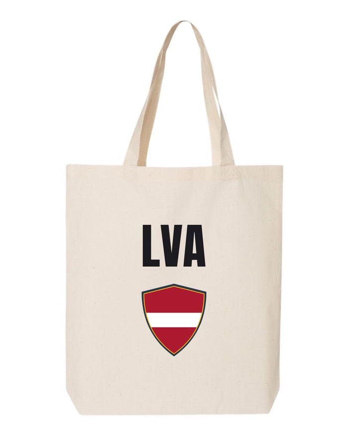 Latvia Soccer Tote Bag — National Crest Badge | NYC Factory