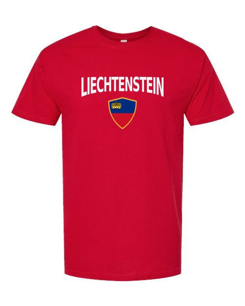 Liechtenstein Arched Crest Soccer Tee — NYC Factory