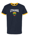 Lithuania Arched Crest Soccer Ringer Tee — NYC Factory