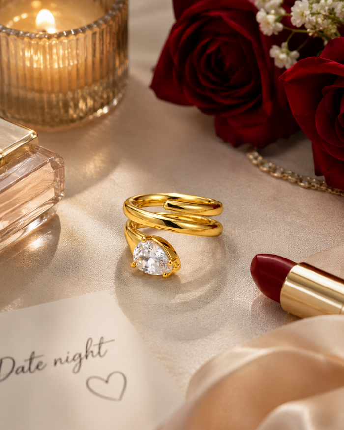 Lumière Solitaire Ring – view 3 – Pabeena