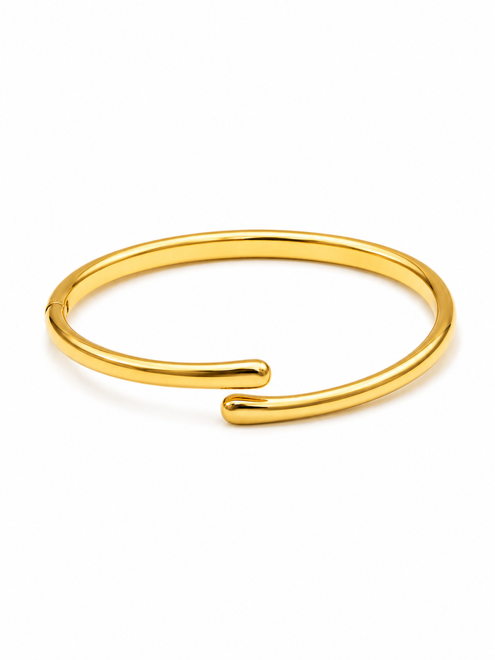 Luxe Amour Bangle – Gold Plated Minimal Loop Bangle for Women – Pabeena