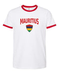 Mauritius Arched Crest Soccer Ringer Tee — NYC Factory