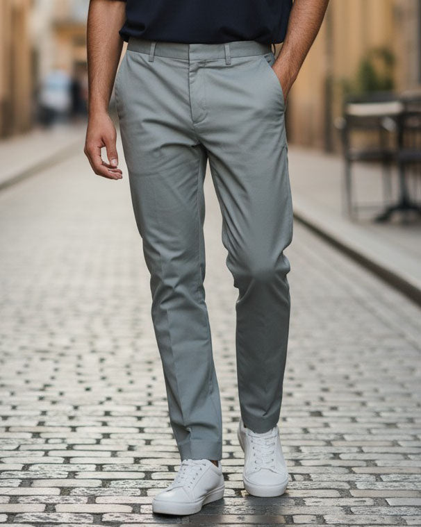Men's Active Waist Cotton Dress Pants