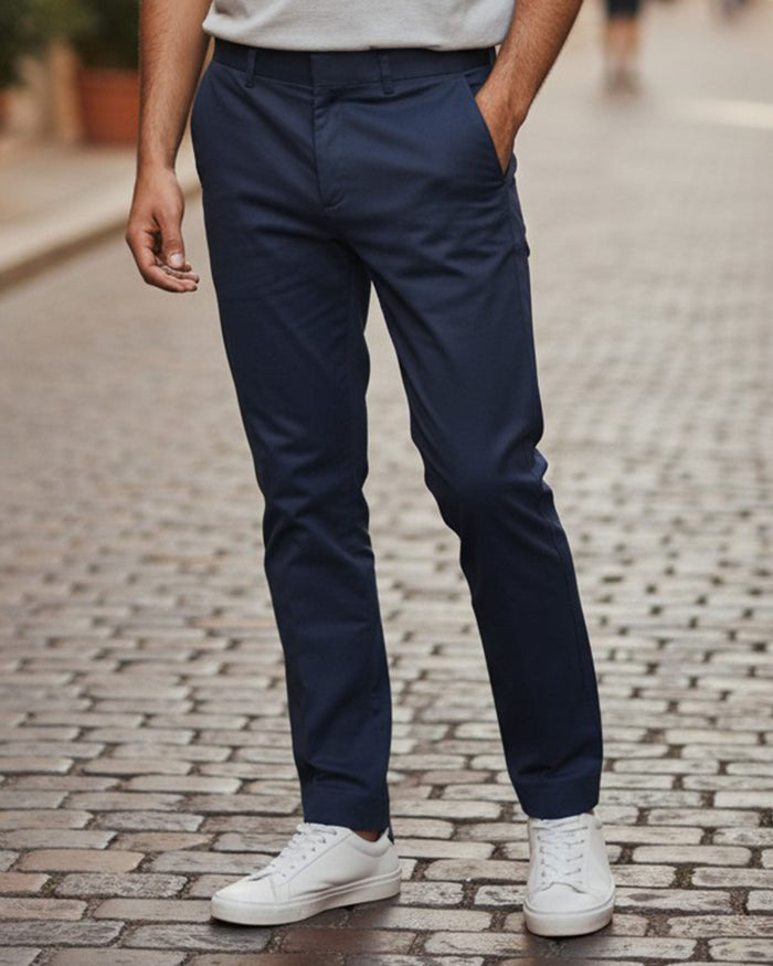 Men's Active Waist Cotton Dress Pants