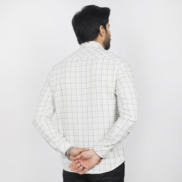 Eminent Men's Casual Check Shirt - White, Men's Shirts, Eminent, Chase Value
