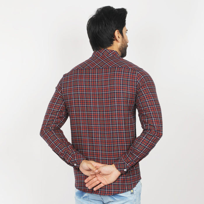 Eminent Men's Casual Check Shirt - Maroon, Men's Shirts, Eminent, Chase Value