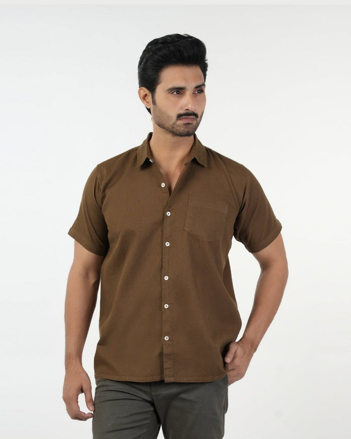 Eminent Men's Casual Half Sleeves Shirt - Brown, Men's Shirts, Eminent, Chase Value