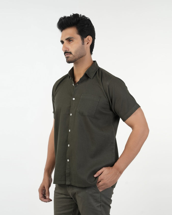 Eminent Men's Casual Half Sleeves Shirt - Dark Green, Men's Shirts, Eminent, Chase Value