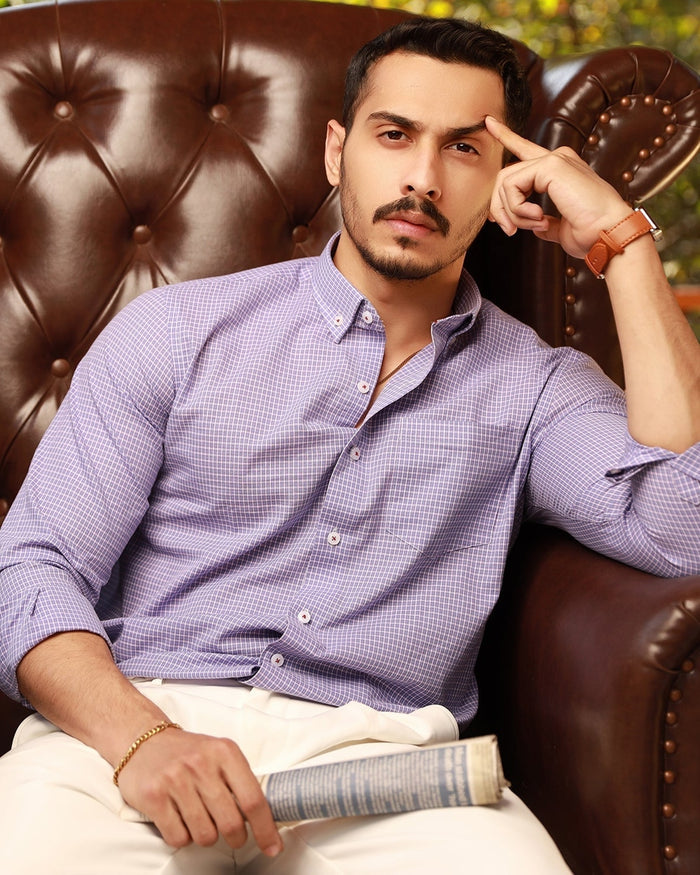 Eminent Men's Saturday Check Shirt - Light Purple, Men's Shirts, Eminent, Chase Value
