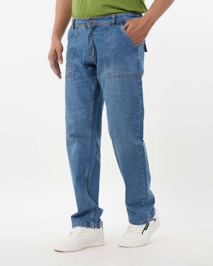 Men's Cross Pocket Denim Pants