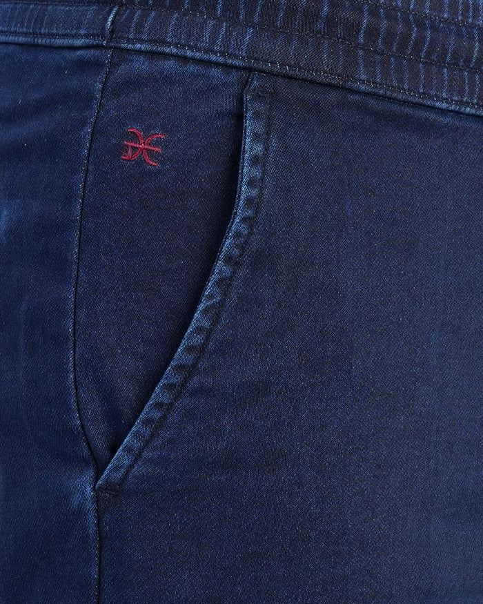 Men's Denim Cargo Pants - Blue