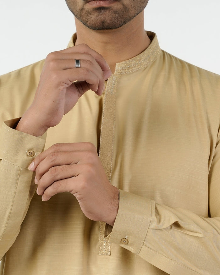 Eminent Men's Kurta Shalwar Suit - Beige, Men's Shalwar Kameez, Eminent, Chase Value