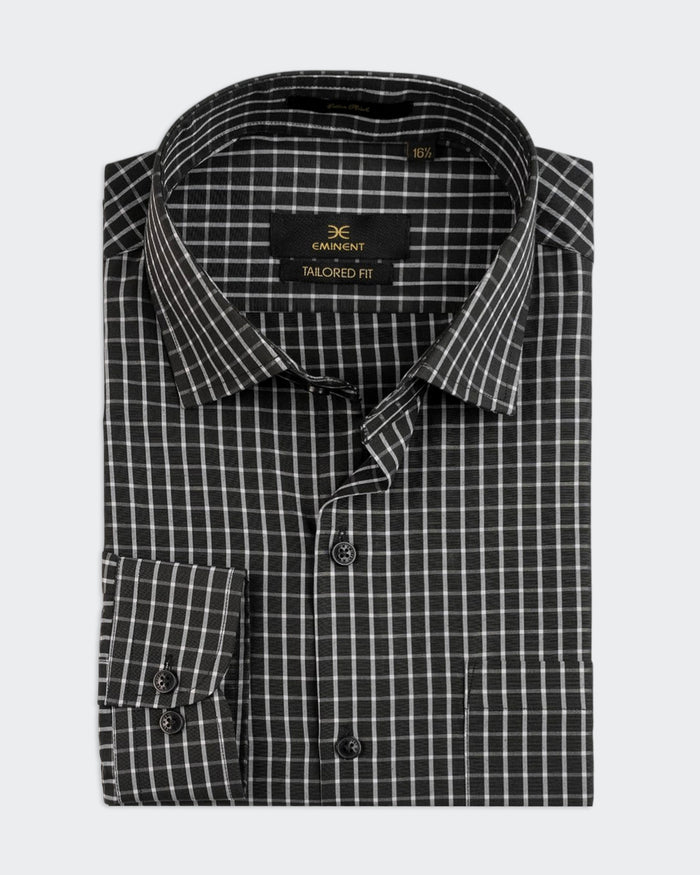Men's Formal Dobby Check Shirt