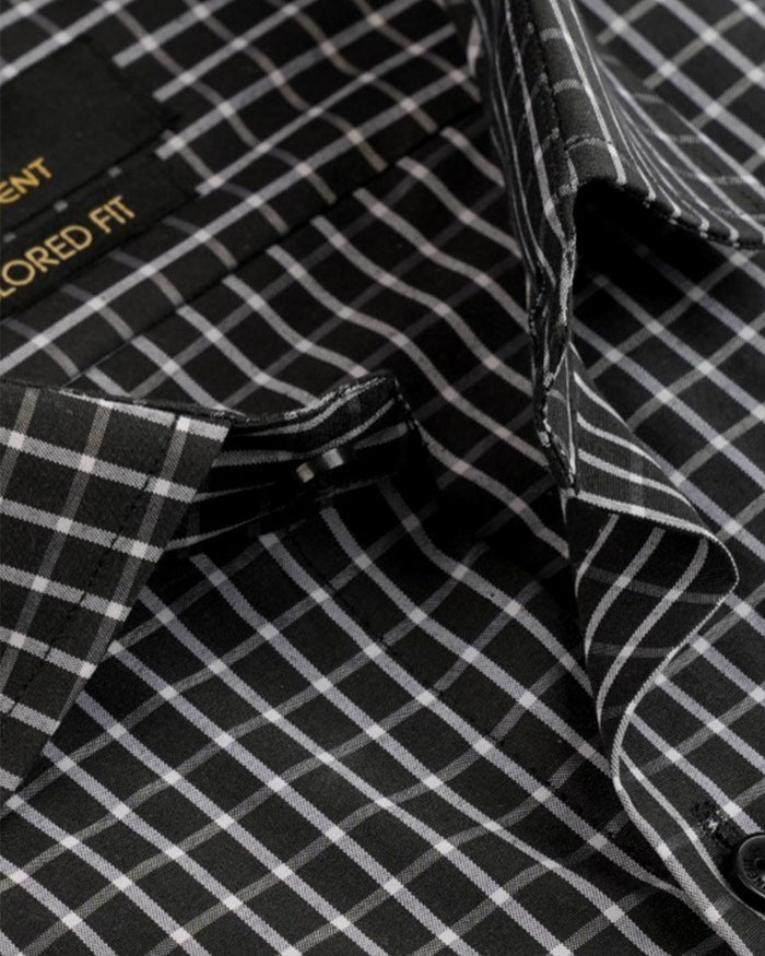 Men's Formal Dobby Check Shirt