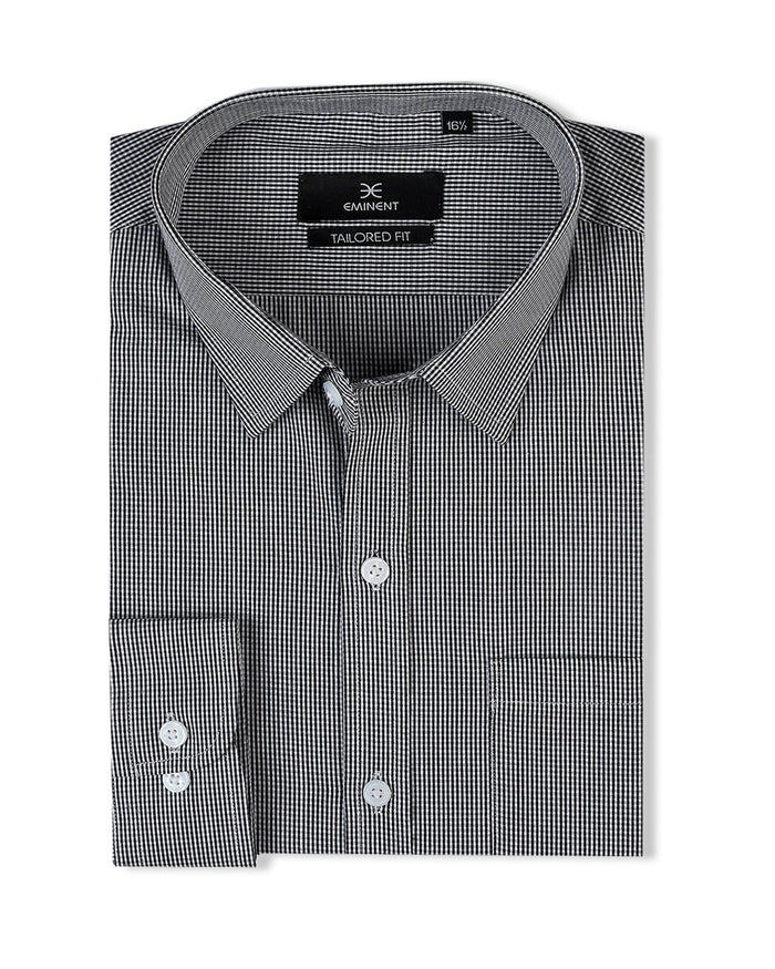 Eminent Men's Formal Check Shirt - Black, Men's Shirts, Eminent, Chase Value