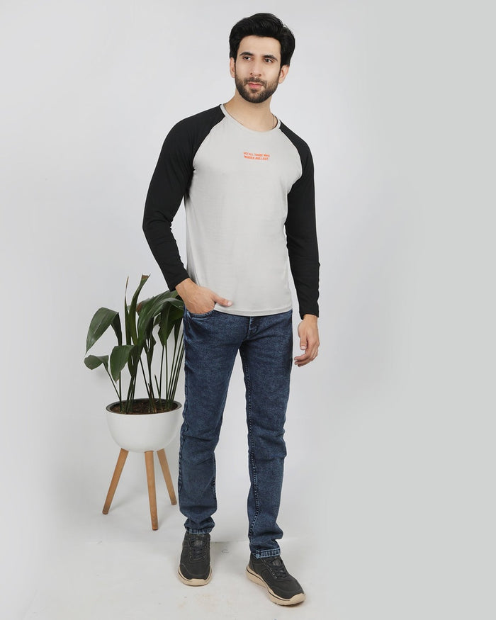 Eminent Men's Round Neck Full Sleeves T-Shirt - Dove, Men's T-Shirts & Polos, Eminent, Chase Value