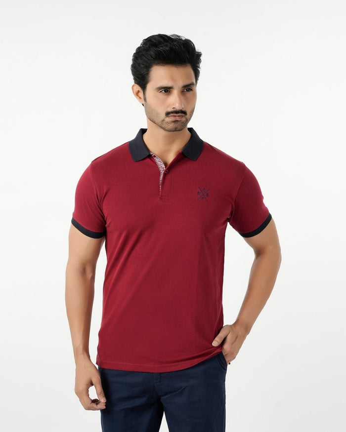Eminent Men's Half Sleeves Polo T-Shirt - Red, Men's T-Shirts & Polos, Eminent, Chase Value