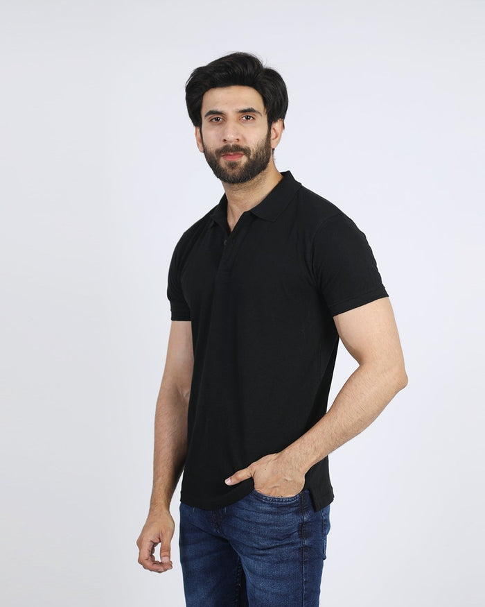 Eminent Men's Half Sleeves Polo T-Shirt - Black, Men's T-Shirts & Polos, Eminent, Chase Value