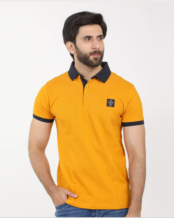 Eminent Men's Half Sleeves Polo T-Shirt - Golden, Men's T-Shirts & Polos, Eminent, Chase Value