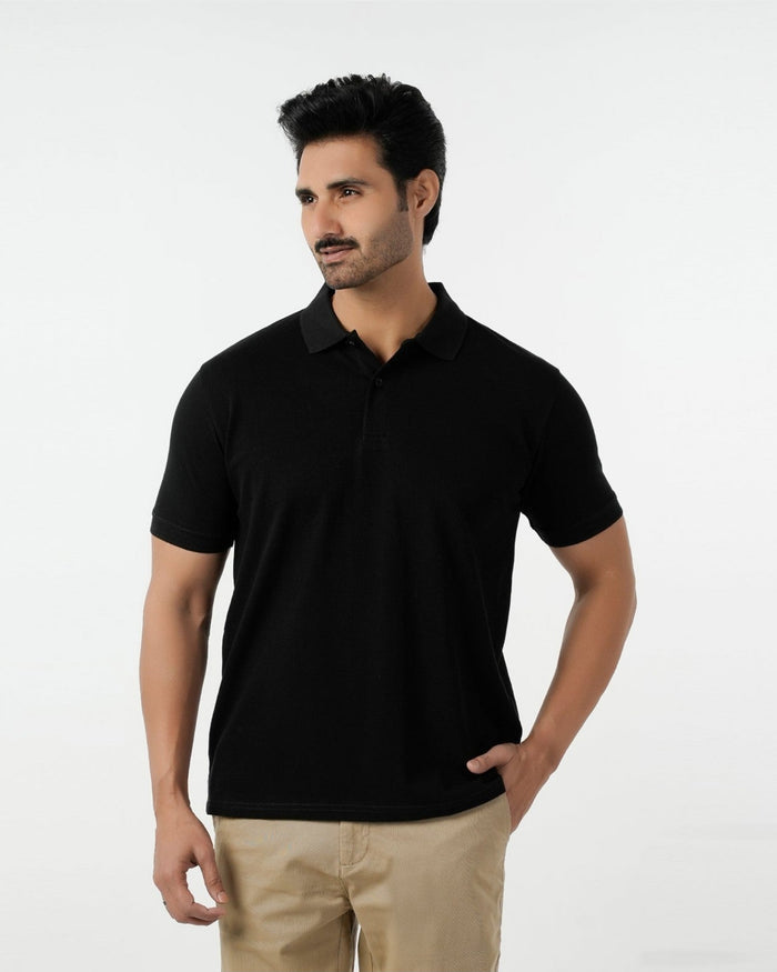 Eminent Men's Half Sleeves Polo T-Shirt - Black, Men's T-Shirts & Polos, Eminent, Chase Value