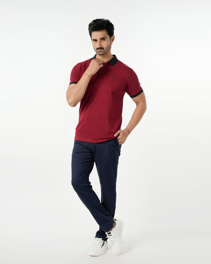 Eminent Men's Half Sleeves Polo T-Shirt - Red, Men's T-Shirts & Polos, Eminent, Chase Value