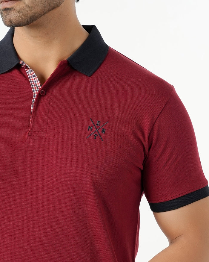 Eminent Men's Half Sleeves Polo T-Shirt - Red, Men's T-Shirts & Polos, Eminent, Chase Value