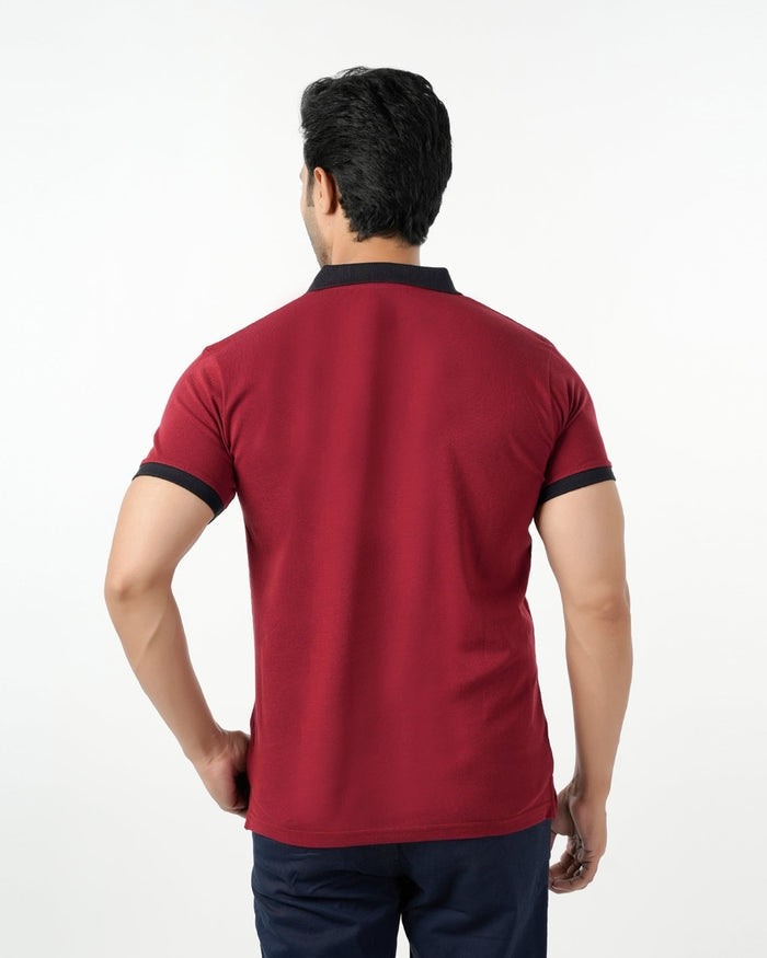 Eminent Men's Half Sleeves Polo T-Shirt - Red, Men's T-Shirts & Polos, Eminent, Chase Value